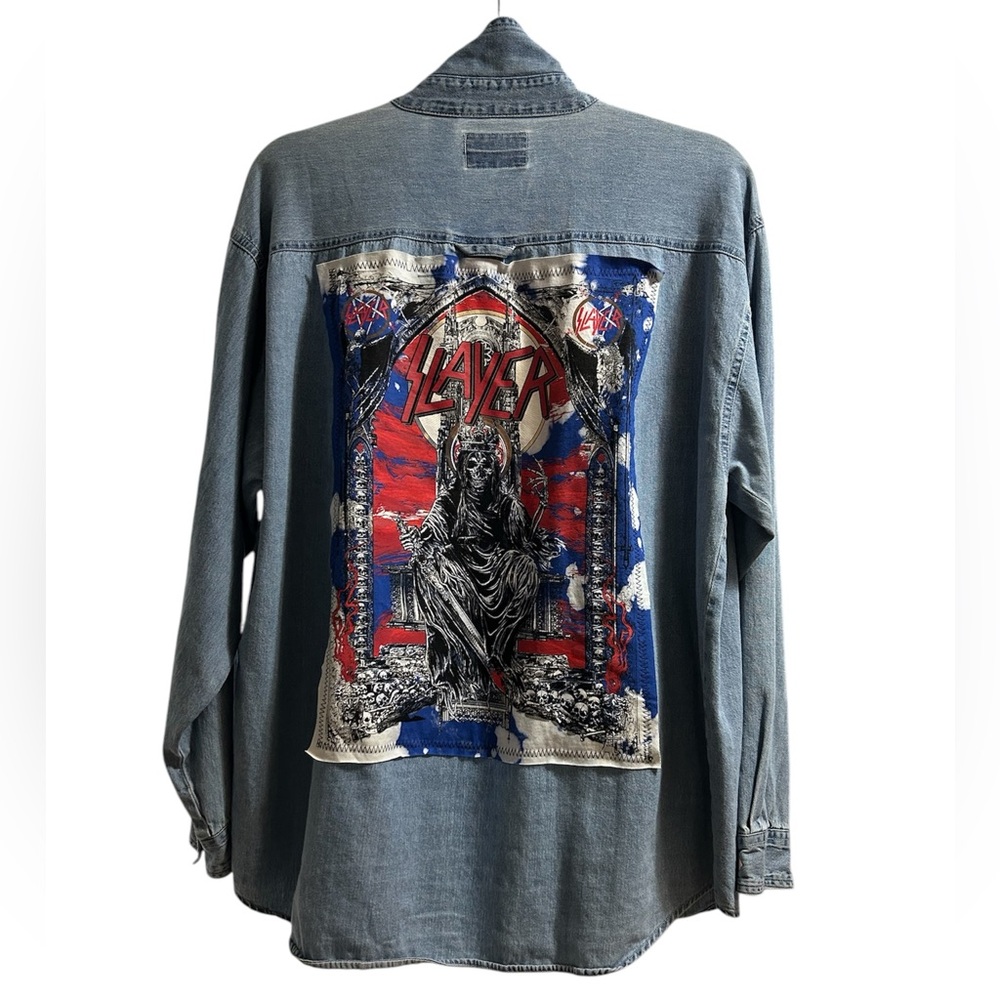 SLAYER band shirt ONE OF A KIND custom original creation by Rachelle
